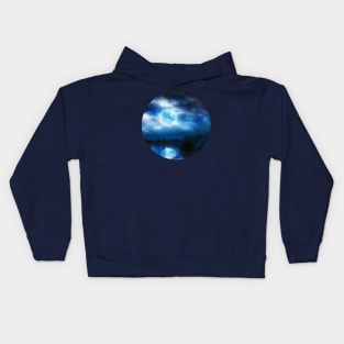 Full moon above river Kids Hoodie